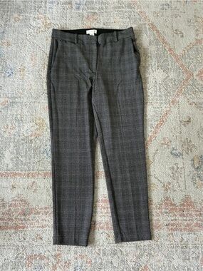 NWT-H&M Gray Plaid Tapered Ankle Slacks Dress Pants-Size 12